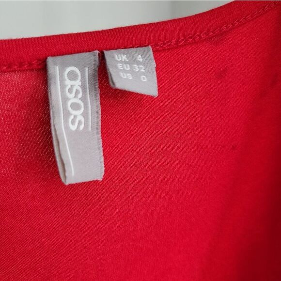 ASOS Cutout Back Red Jumpsuit size 0 - Picture 5 of 8